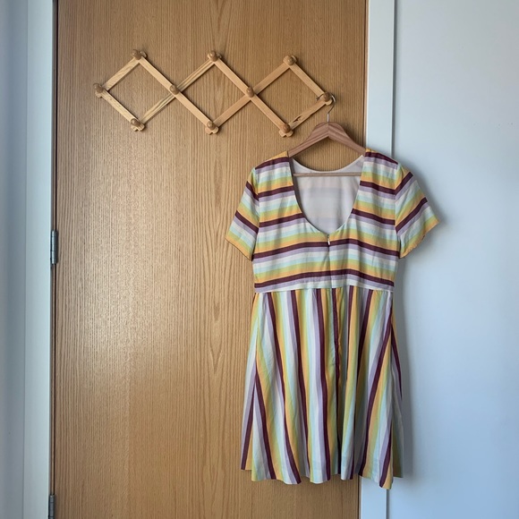 MADEWELL Striped Scoop-Back Dress - Picture 2 of 12